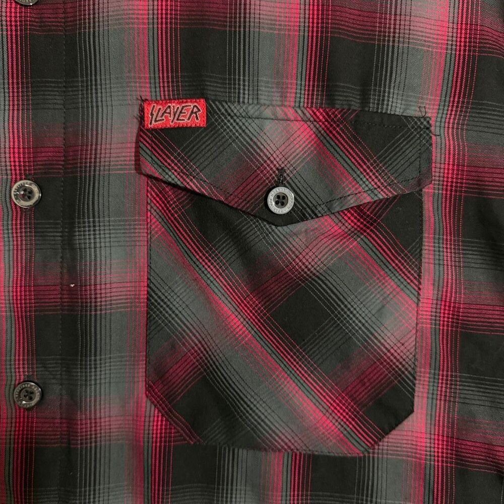 Dixxon x Slayer Collab Flannel Short Sleeve 2XL - Picture 2 of 4